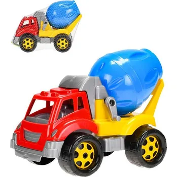Hračka na písek Auto barevné stavební 36cm domíchávač betonu funkční volný chod na písek