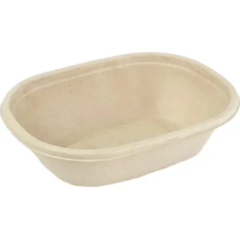 Jednorázové nádobí Sabert Miska na salát z cukrové třtiny 620ml 190/150mm 50ks