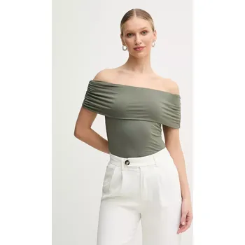 Dámská halenka Halenka Guess CHARLOTTE dámská, zelená barva, hladká, W5GP08 KACM2 W5GP08.KACM2 91X, vel. S