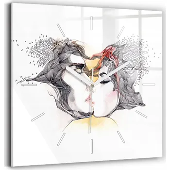 Hodiny Nástěnné hodiny Wallfluent oranžové 30 cm