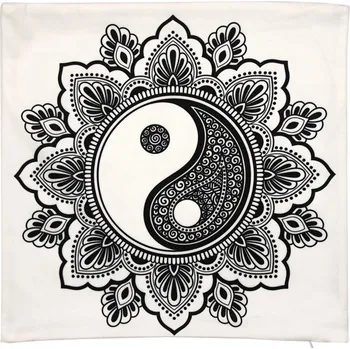 Povlak na dekorativní polštářek Povlak na polštář Jin jang 01 45 x 45 cm sada 2 ks