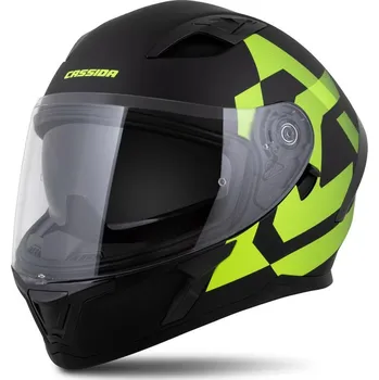Helma na motorku Přilba Orbit Grind, CASSIDA (černá matná/žlutá fluo) 2026 XL (61 až 62 cm)