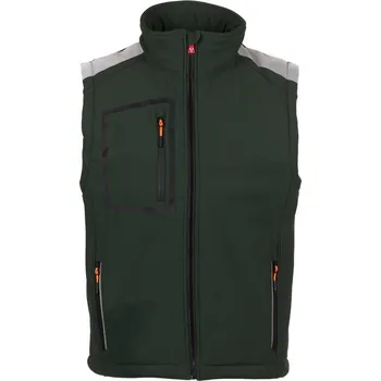 pracovní vesta Pánská softshellová vesta Payper STREAM PAD VEST Barva: Zelená Lesní/ Černá, Velikost: 2XL