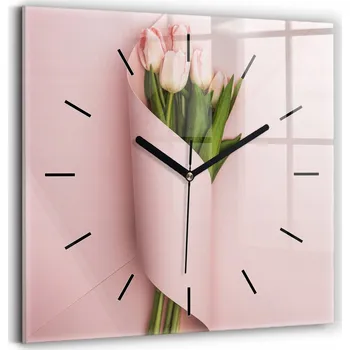 Hodiny Nástěnné hodiny růžové 30 cm