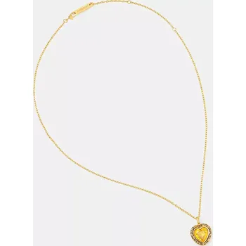 Náhrdelník Stříbrný náhrdelník AMBUSH Heart Class Ring Charm Necklace 12114803 zlatá GLA, vel. ONE SIZE