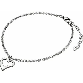 Náramek Náramek na nohu nerez ocel Srdíčko obvod cca 23 cm