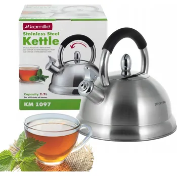 Varná konvice Tradiční ocelová Konvice Kamille 2,7 l šedá