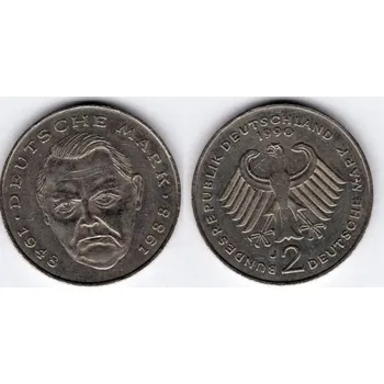 NĚMECKO. 2 Mark 1990/J. Ludwig Erhard. KM-170.