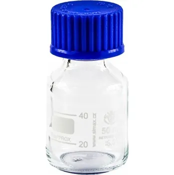 Láhev s modrým uzávěrem 50 ml simax