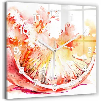 Hodiny Nástěnné hodiny Wallfluent oranžové odstíny 30 cm