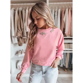 Dámská halenka Dámská halenka one size s dlouhým rukávem CRYSTALIA RY2767 Barva: Růžová, Velikost: ONE SIZE