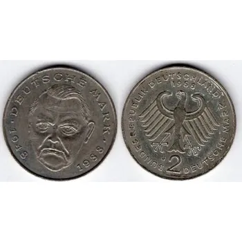 NĚMECKO. 2 Mark 1988/J. Ludwig Erhard. KM-170.