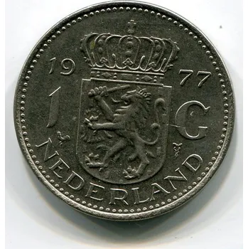 NIZOZEMÍ. 1 gulden 1977.