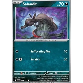 Sběratelská karetní hra Pokémon OBF 139/197 Salandit - Obsidian Flames Stav: Near Mint, Verze: NORMAL
