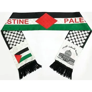 Šála Saténová šála s mapou Palestina 130 cm | elegantní doplňky - Palác národní vlajky