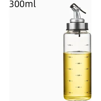 Nádoba na olej a ocet Skleněná láhev na olej z borosilikátového skla | kuchyňské doplňky - 300 ml