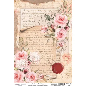 Umělecký papír Cadence Rýžový papír Cadence, A3 - Psaníčko s pečetí