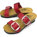 Dámské kožené pantofle 826038 Plakton červené Barva: rojo, Velikost: 38