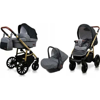 Kočárek Dětský kočárek 3v1 BabyLux Aspero: sporťák, hluboká korba a autosedačka