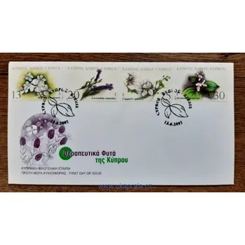 Poštovní známka KYPR (ŘECKO) FDC 992/5 flóra, r. 2002