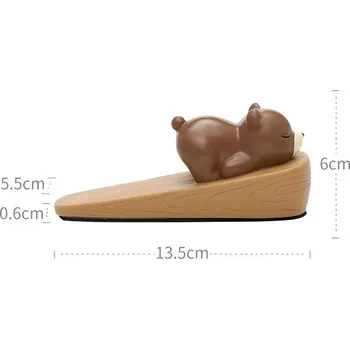 dveřní zarážka Silikonová zarážka na dveře ve tvaru zvířátek | Ochrana dveří, tlumič nárazů - Medvěd