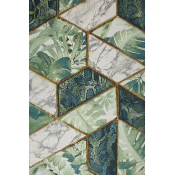 Koberec Zelený tkaný koberec Capri 120x180 DURABLE, venkovní koberec na terasu