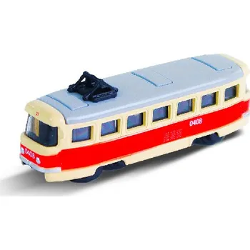 autíčko Kovová česká retro tramvaj mini 8.5 cm