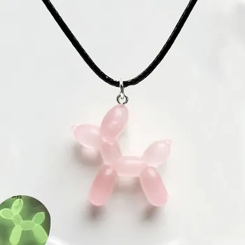 Přívěsek Svítící náhrdelník duch v lahvičce | přívěsek, halloweenský dárek - Světle žlutá barva