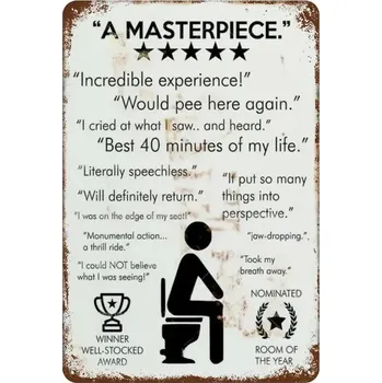 Plechová cedule Retro plechová cedule koupelna vtipná dekorace | retro plakát - 10 , 20x30 cm