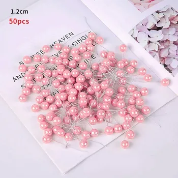 Vánoční dekorace Vánoční ozdoby perličky na věnec | vánoční dekorace, ozdoby 50 ks - Růžový