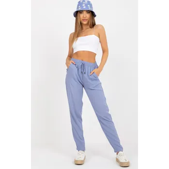 Dámské kalhoty Světle modré vzdušné kalhoty D73761M61869L-light blue Velikost: 2XL