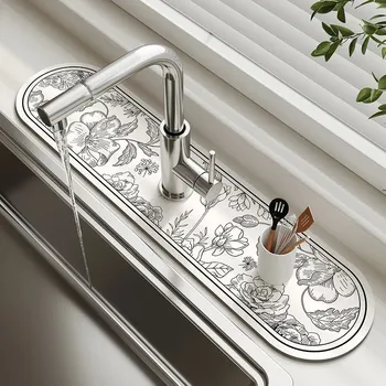 Protiskluzová podložka Kuchyňská savá podložka pod baterii | Odkapávací podložka, Protiskluzová podložka - 12 , 14 x 60 cm