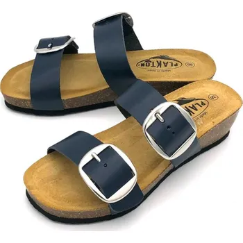 Dámské pantofle Dámské kožené pantofle 826038 Plakton modré Barva: marino, Velikost: 40