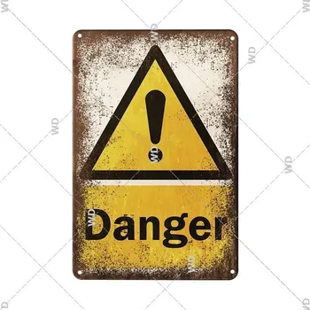 Plechová cedule Retro plechová cedule výstražná | dekorace na zeď - 19 , 20x30 cm