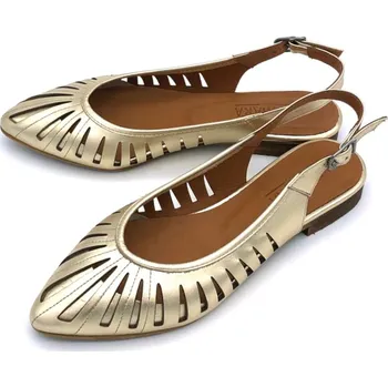 Dámské lodičky Dámské kožené lodičky 182-611 Iberius zlaté Barva: zlatá, Velikost: 40