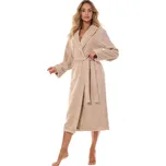 Dámský luxusní župan L&L Basic Long 2408 M-2XL Velikost: L, Barva: Béžová