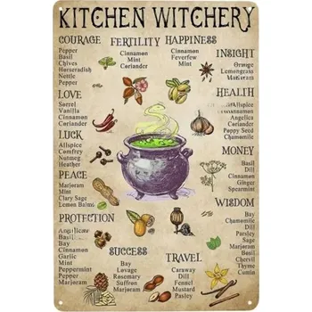 Plechová cedule Vintage plakát Halloween plechová cedule | retro dekorace - 15 , 20x30 cm