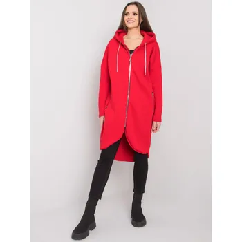 Dámská mikina Červená dámská dlouhá mikina na zip RV-BL-5775.17X-red Velikost: L/XL
