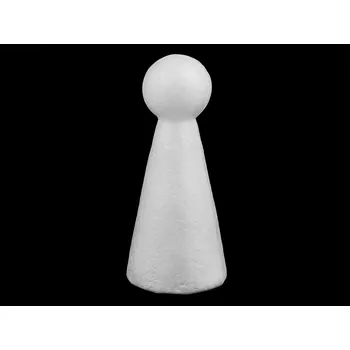 Vánoční dekorace Stoklasa Figurka 6x15 cm polystyren (1 ks) bílá