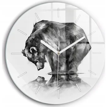 Hodiny Nástěnné hodiny Wallfluent černé 60 cm