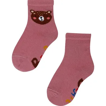 Dívčí vzorované ponožky WOLA MÉĎA růžové Velikost: 36-38