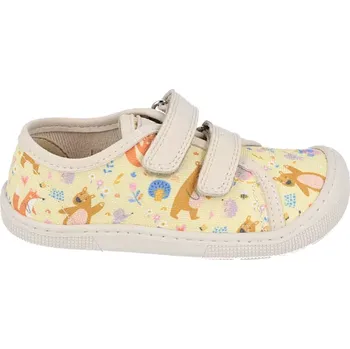 Dívčí tenisky Barefoot plátěné tenisky Koel - Dud bear beige 22