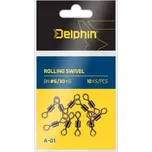 Delphin Obraťlík s ložiskem Rolling Swivel A-01 / 10 Ks. Č. 3/0