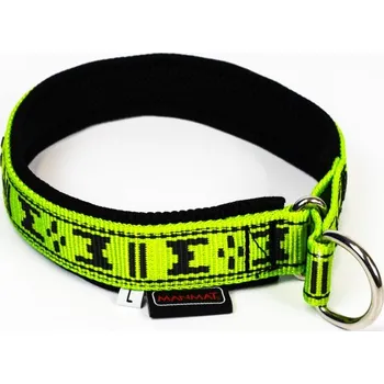 Obojek pro psa ManMat obojek POLSTROVANÝ DESIGN - zelená M