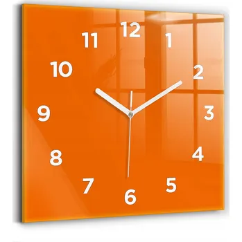 Hodiny Nástěnné hodiny Wallfluent oranžové 30 cm