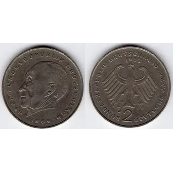 NĚMECKO. 2 Mark 1982/J. Konrad Adenauer. KM-124.