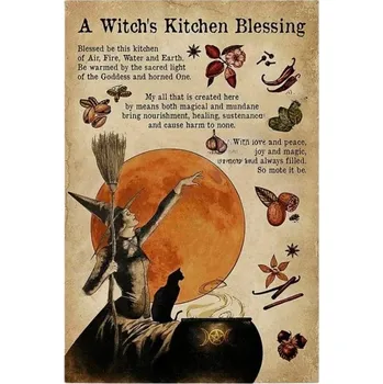 Plechová cedule Vintage plakát Halloween plechová cedule | retro dekorace - 5 , 30x40 cm