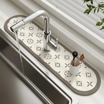 Protiskluzová podložka Kuchyňská savá podložka pod baterii | Odkapávací podložka, Protiskluzová podložka - 10 , 10x40 cm