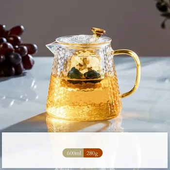 Konvice na čaj Skleněná konvice na čaj s víkem | skleněné nádobí - 600 ml