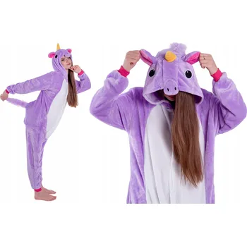 Dívčí pyžamo JEDNOROŽEC Pyžamo Jednodílné Kombinéza Kigurumi Pro Děti Onesie 152